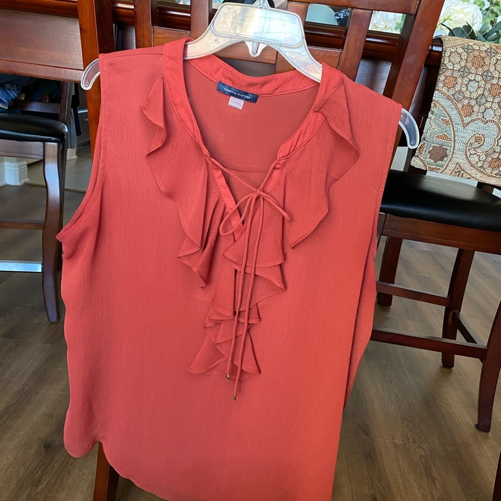 Tommy Hilfiger burnt orange top